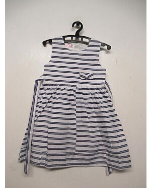 GIRLS 100% COTTON DRESS WITH BACK BUTTON FASTENING PL17085  