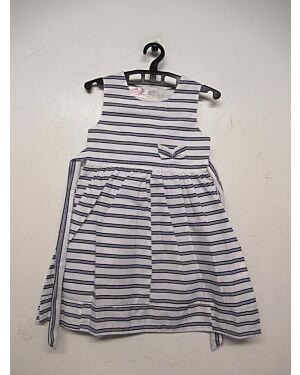 GIRLS 100% COTTON DRESS WITH BACK BUTTON FASTENING PL17085  