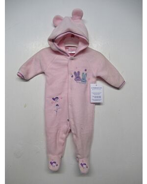 BABY FLEECE HOODED ROMPER PL18465  
