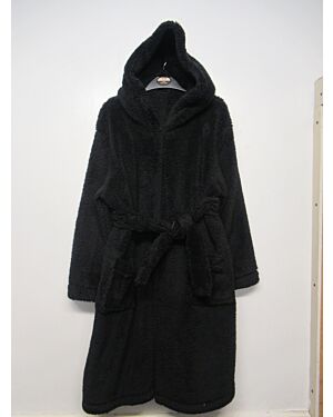 CHILDRENS EXCHAINSTORE BRANDED  FLEECE HOODED GOWN BLACK PL18758 