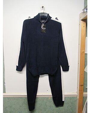 MENS EX CHAIN STORE MUSCLE FIT KNITTED HALF ZIP JOGGER SET  PL19435