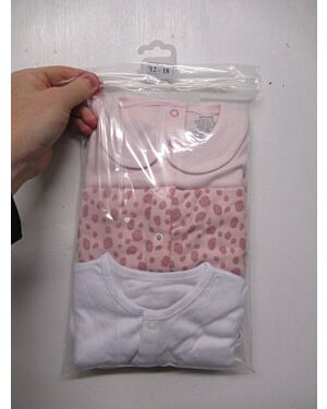 BABY ASSORTED MIXED PCKS OF 3 SLEEPSUITS PL19775