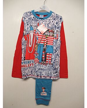 KIDS WHERES WALLY PYJAMA SET PL19891 