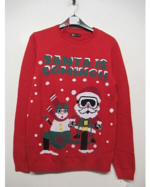 MENS EXCHAINSTORE BRANDTEX SANTA AND SNOWMAN JUMPER  PL19905   
