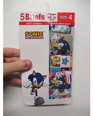 BOYS SONIC 5 PACK OF BRIEF PL19936  SIZES 4, 6, YEARS    £3.30 FOR PACK OF 5