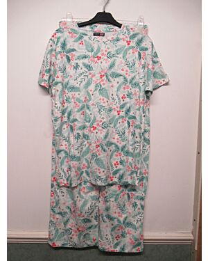LADIES EXCHAINSTORE BRANDED  COTTON PYJAMA SET FLORAL PL18588