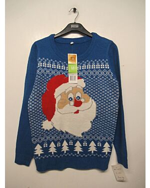 MEN CHRISTMAS JUMPER BLUE SANTA STYLE 3 PL19793  
