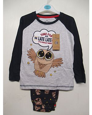 CHILDREN EXCHAINSTORE BRAND OWL EMBROIDERED PYJAMA SET PL19826  