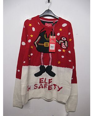 MENS  ELF AND SAFETY EX CHAINSTORE CHRISTMAS JUMPER PL19852 