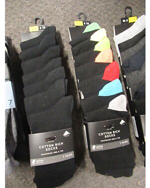 MENS  EXCHAINSTORE BRAND  7 PACK OF SOCKS PL19930 