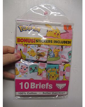  GIRLS POKEMON 10 PACK OF BRIEFS PL19939  