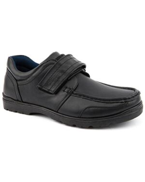 US Brass Mens Black Velcro Shoes DOGEY 2 US247-M 7 TO 12 (7/1 8/2 9/3 10/3 11/2 12/1)