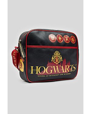  HARRY POTTER BLACK HOGWARTS PREMIUM MESSENGER BAG WLHP0393