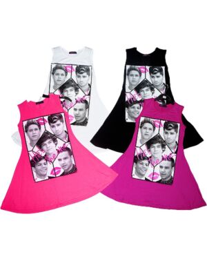 GIRLS CELEBRITY PRINTED DRESS MJ5004