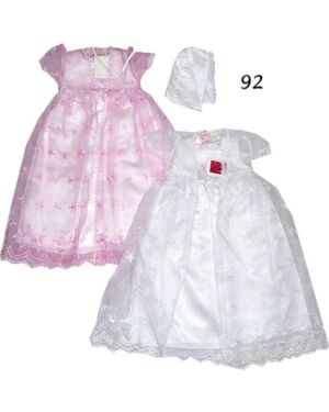 GIRLS SATIN PARTY DRESS WITH MESH FOR WEDDING AND CHRISTENING PL20078
