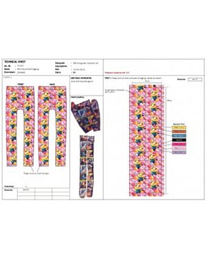 GIRLS PRINTED MINIONS LEGGINGS TD10117