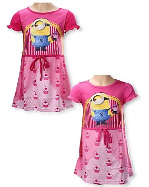 Minions Short Sleeve Summer Dress - TD6276