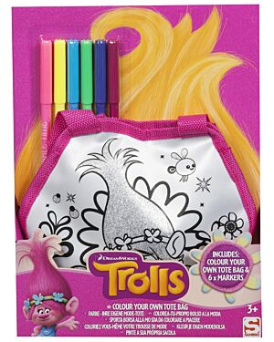 Trolls Colour Your Own Tote Bag Dreamworks TD8805