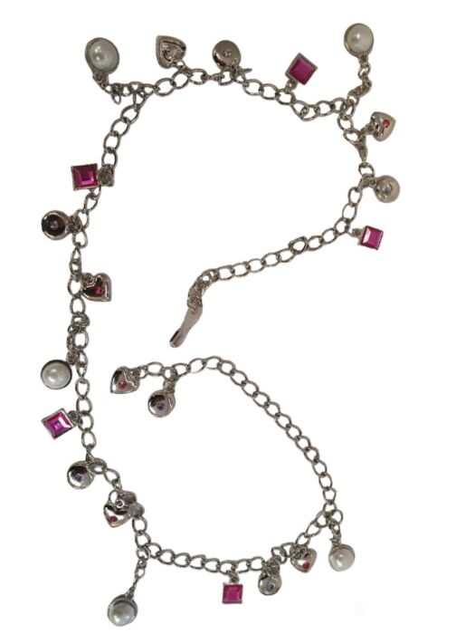 Silver diamante on sale chain belt