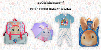 Peter Rabbit Kids Character Pyjamas,Umbrella,Backpacks, Boots, School Bag & Accessories - 1stKids Wholesale